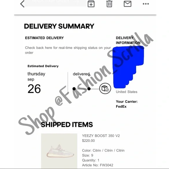 YEEZY Citrin Boost 350 V2 NF/NWT - Picture 6 of 9